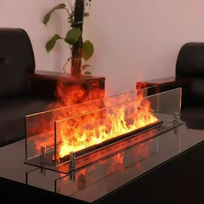 Nouvelle cheminée électrique à vapeur d'eau avec panneaux en verre simulé