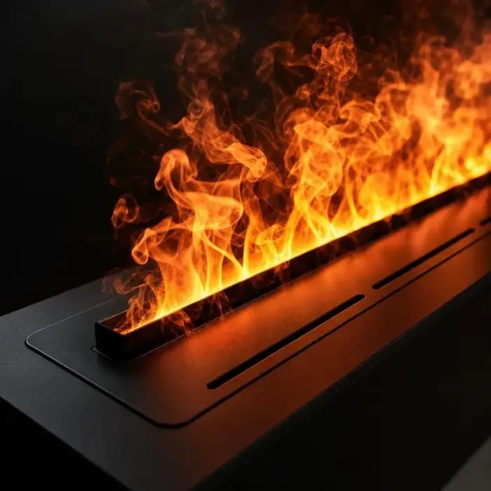 Cheminée électrique moderne à vapeur d'eau, sans fumée, sans cendres, effet de flamme réaliste, cheminée à flamme sûre, décoration intérieure