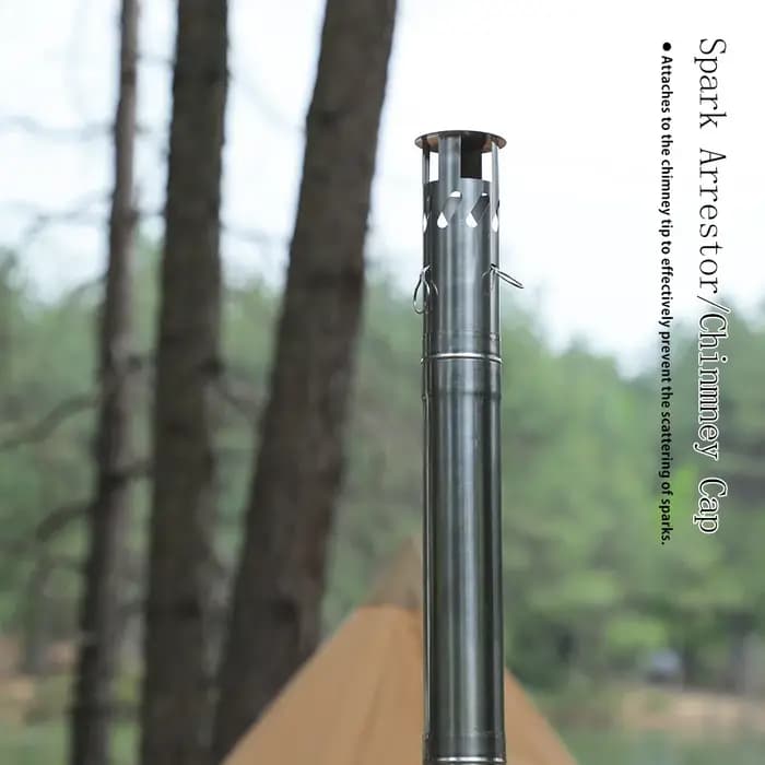 Arreteur d'étincelles en acier inoxydable Soomloom pour cheminée de poêle à bois – Capuchon anti-étincelles