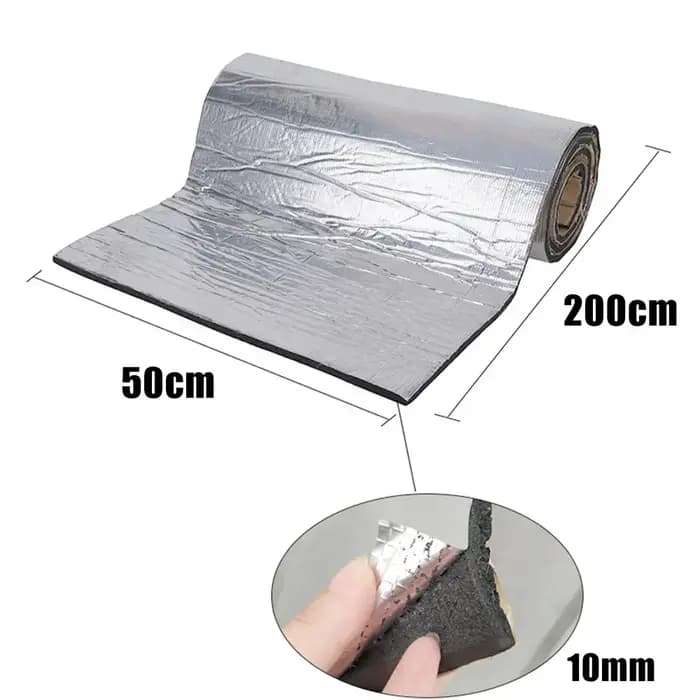Tapis d'isolation thermique et acoustique ignifuge 200x50cm, panneaux acoustiques thermiques insonor