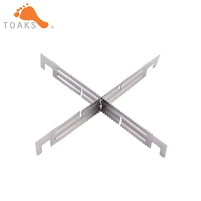 TOAKS – Support de poêle à bois en titane pour l'extérieur, 2/4/6 pièces, barres transversales, Mini