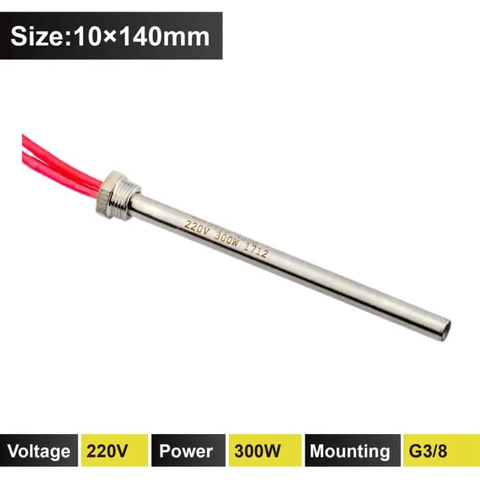 Tige d’Allumage BST-107-01 220V 300W 350W pour Poêle à Granulés Biomasse Chauffage Cheminée Acier In