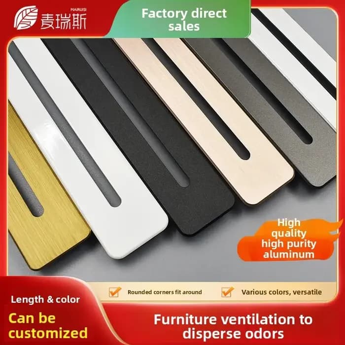 Grille de ventilation rectangulaire pour trou de ventilation