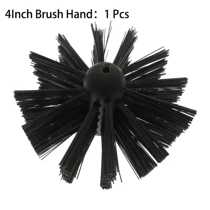 Kit de brosses pour nettoyage de cheminée avec têtes de brosse de 4 pouces et tiges extensibles flex