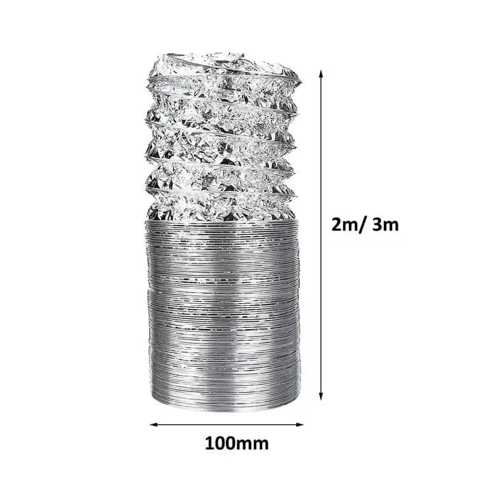 2/3M 4 pouces 100mm tuyau de ventilateur PVC Tube en aluminium