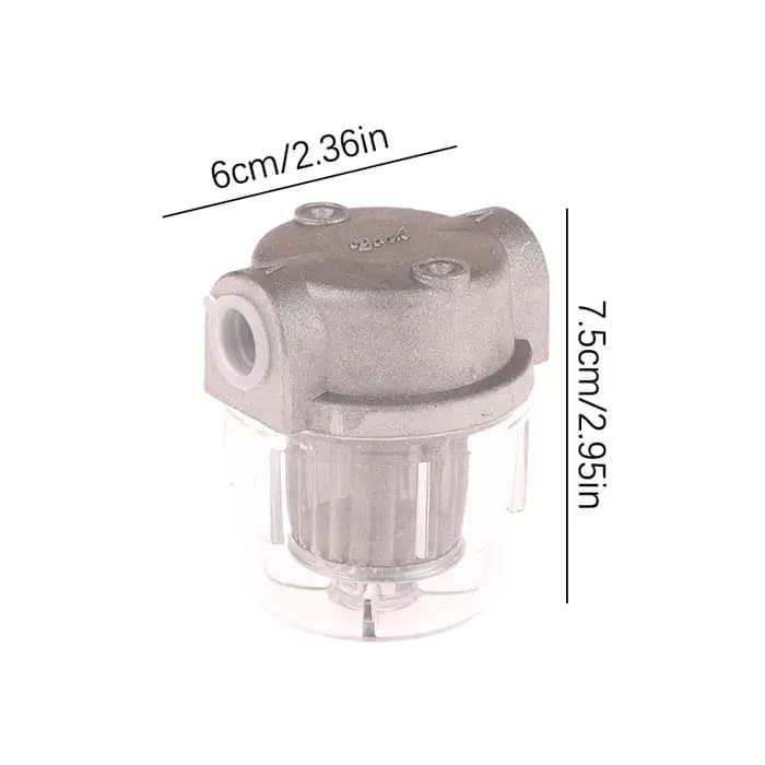CA 1pc PC/métal 7.5*6cm filtre à huile pour brûleur à mazout Transparent P.C. Tasse 1/4" 3/8" petit