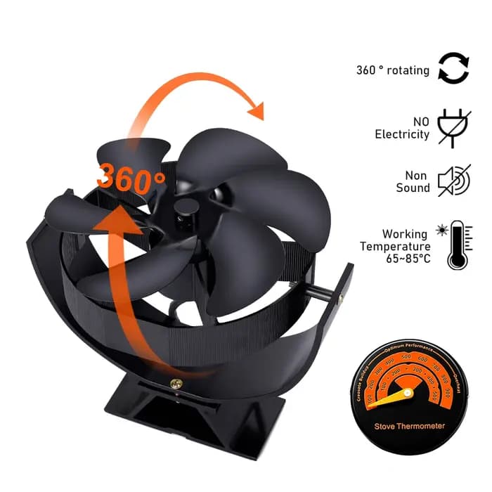 Ventilateur de cheminée rotatif résistant à la chaleur