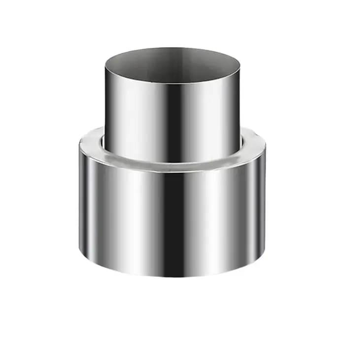 Tuyau de réduction en acier inoxydable pour tuyaux de cheminée et de poêle avec changement de diamètre de 120 mm à 50 mm pour le chauffage ou le refroidissement