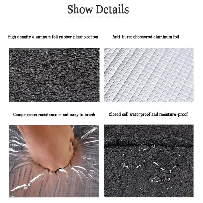 Tapis insonorisé d'isolation thermique de 10MM