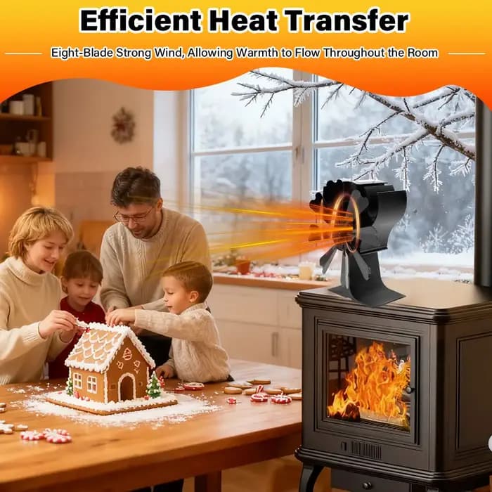 Ventilateur de poêle à bois à chaleur naturelle 2026