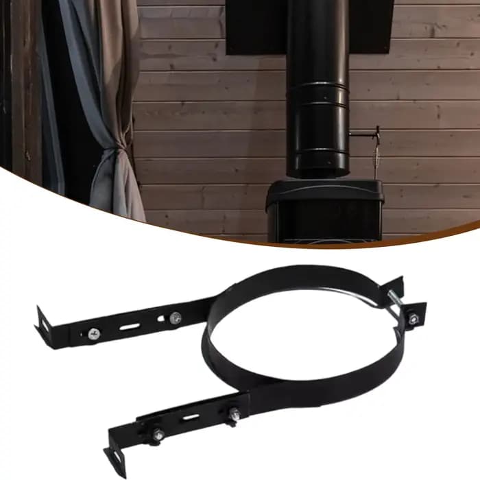 Support de tuyau de cheminée 100-200mm, collier de serrage mural en acier inoxydable, résistant à la température pour cheminée