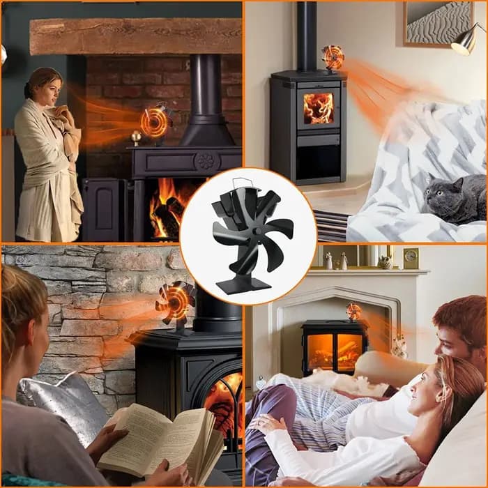 Ventilateur de cheminée silencieux pour poêle à bois
