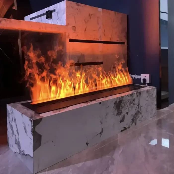 Cheminée électrique 3D LED personnalisable avec contrôle par application