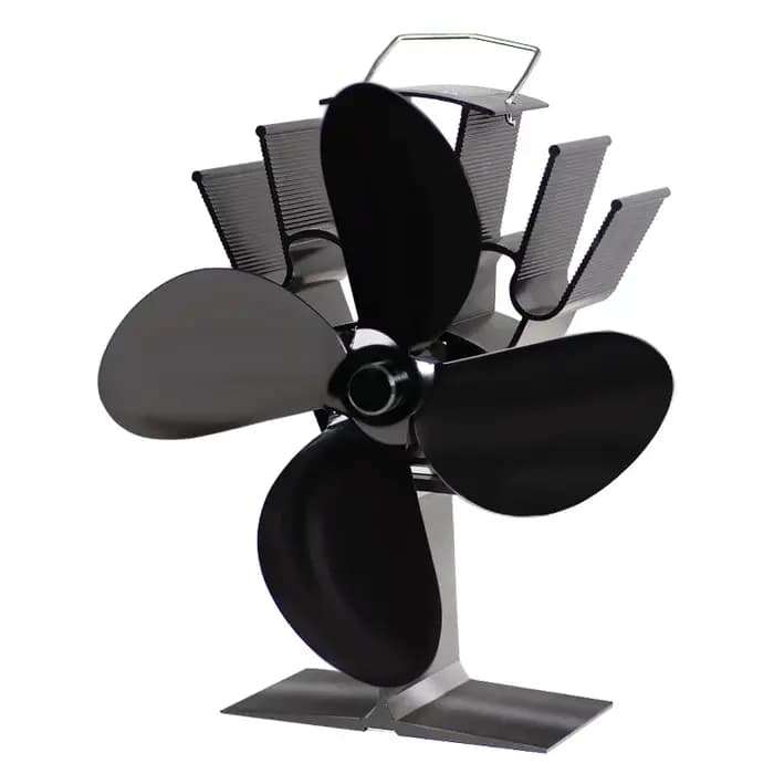 Ventilateur de poêle silencieux silencieux à 4 lames, distribution de chaleur efficace pour la maiso