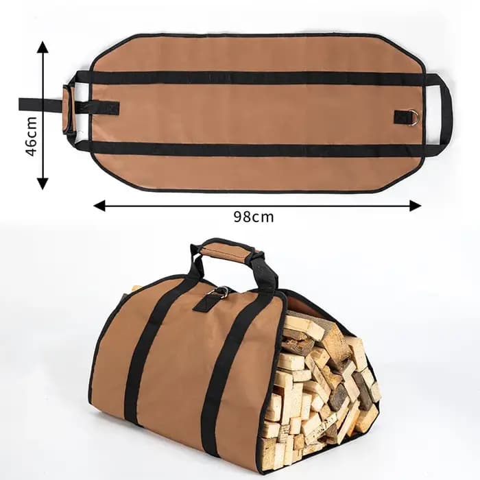 Sac de rangement portable et durable pour bois de chauffage