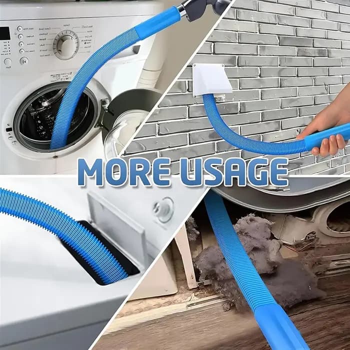 B64B-pour l'élimination des peluches sèche-linge nettoyeur d'évent fixation universelle du tuyau d'aspirateur brosse de nettoyage en profondeur pour conduits bouchés
