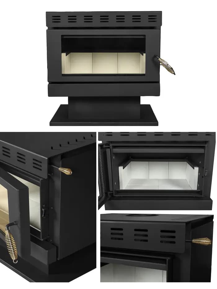 Poêle à bois en acier au Design classique 12kw