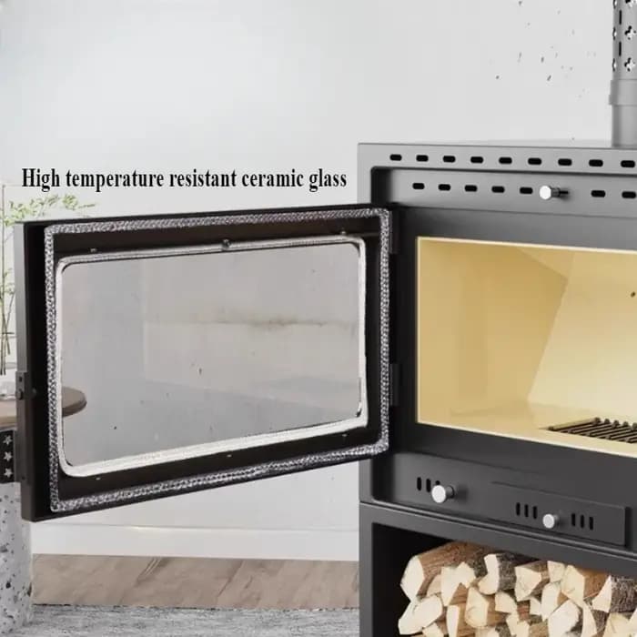 Cheminée en verre résistant aux hautes températures