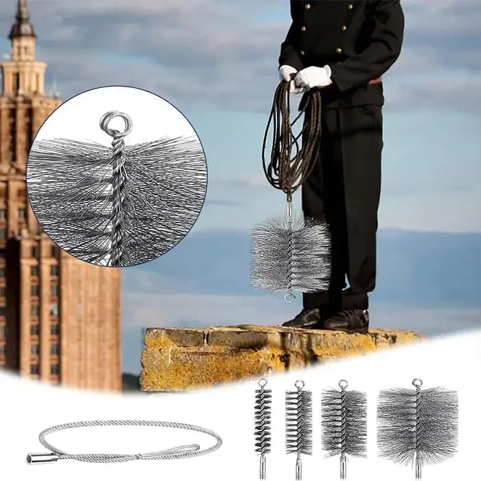 Ensemble de brosses pour tuyaux en fil d'acier inoxydable