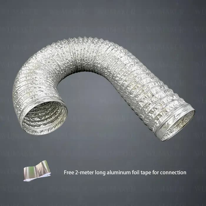 Tuyau de ventilation en aluminium crypté pliable de 200/250/275/300/350 mm