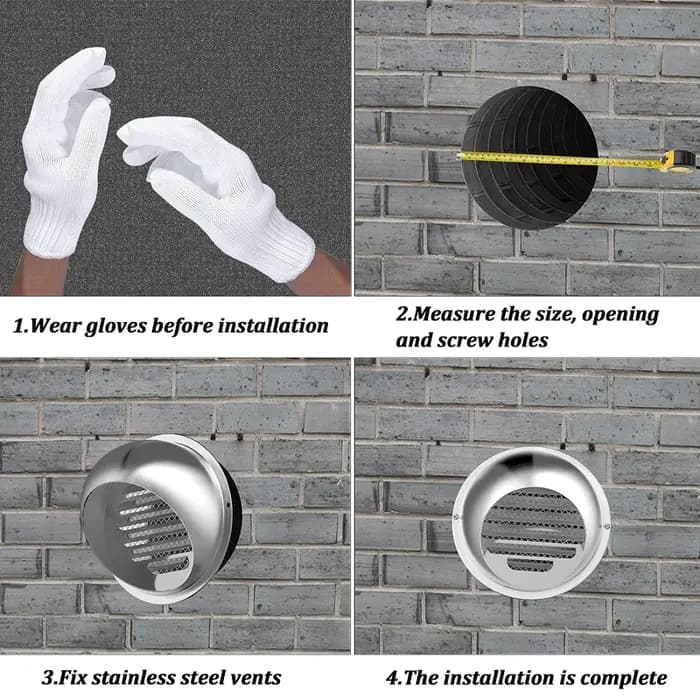 Couvercle de Grille d'échappement de Ventilation de conduit en acier inoxydable
