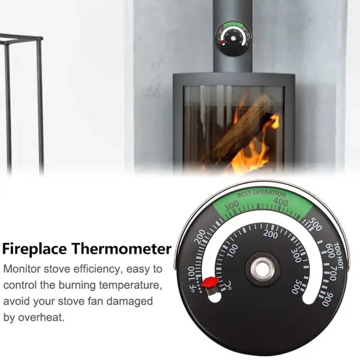 Thermomètre magnétique pour poêle à bois 0-500 Celsius