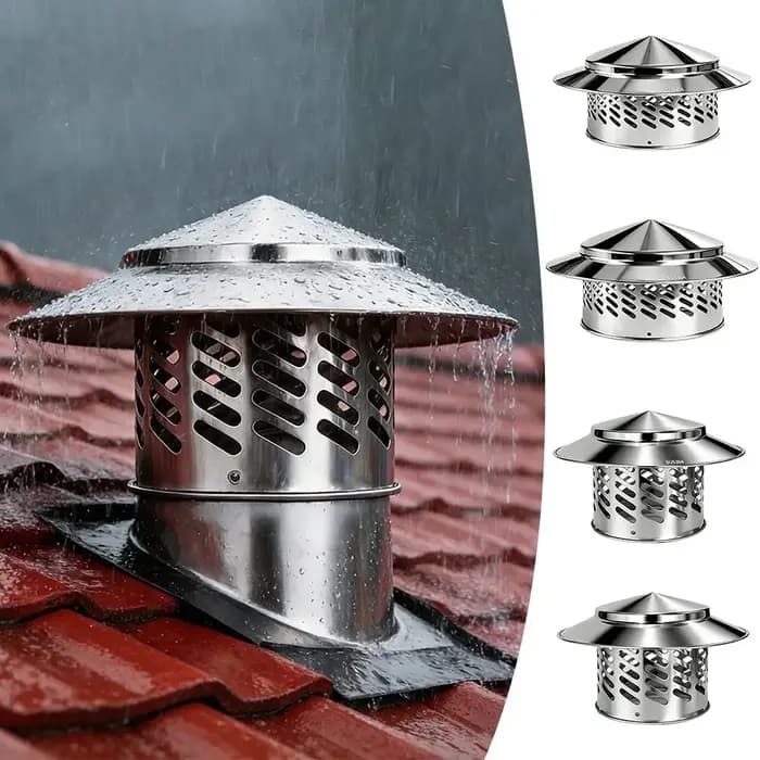 Capot de cheminée durable en acier inoxydable 80/110/160/200 mm