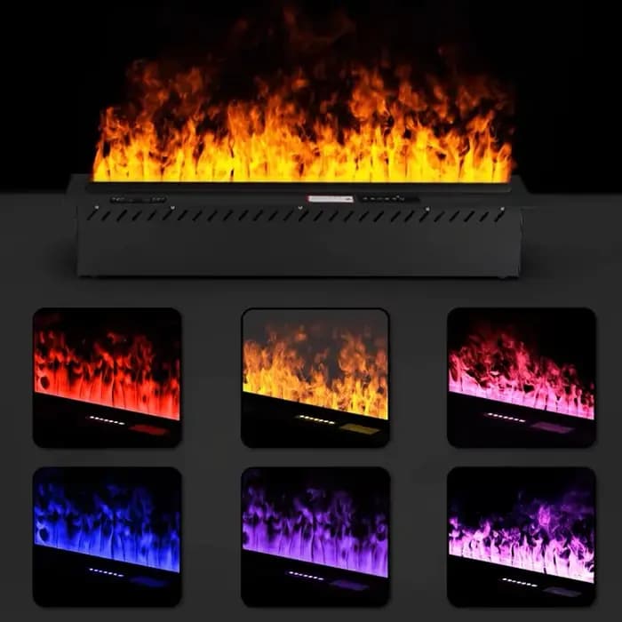 Cheminée décorative 3D à brume atomisée 2024-Flamme simulée avec humidificateur pour hôtel
