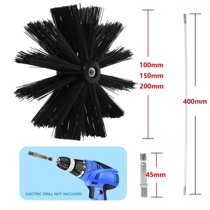 Brosse de nettoyage de cheminée 100/150/200 mm