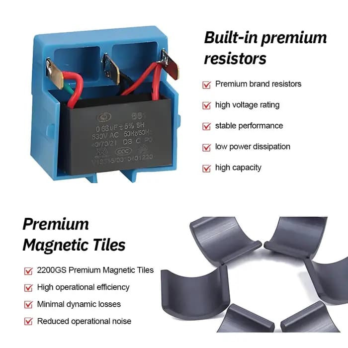 Moteur synchrone à courant alternatif à couple élevé 63KTYZ pour poêles à granulés de biomasse