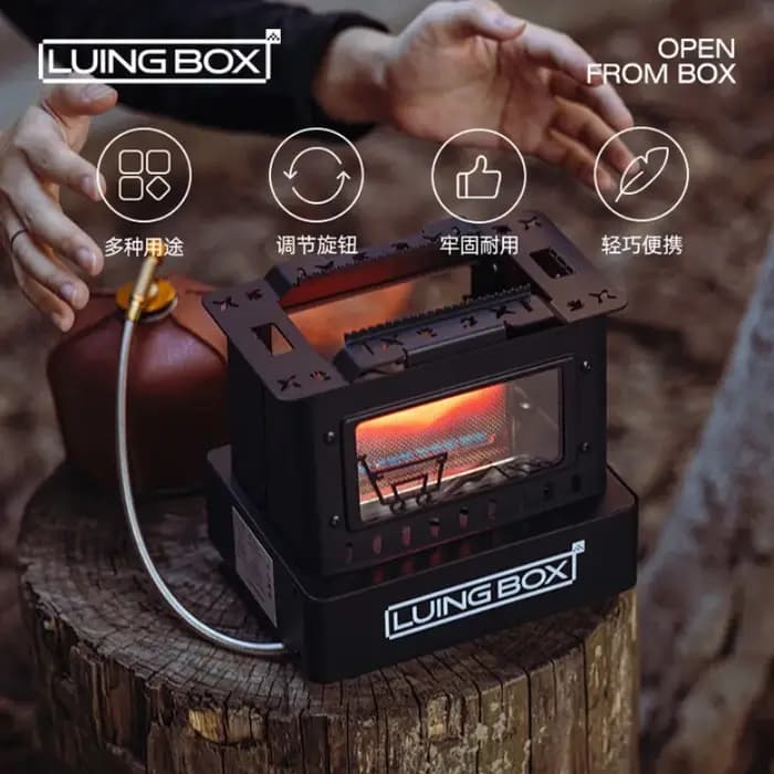 LUING BOX Camping extérieur rétro poêle chauffage