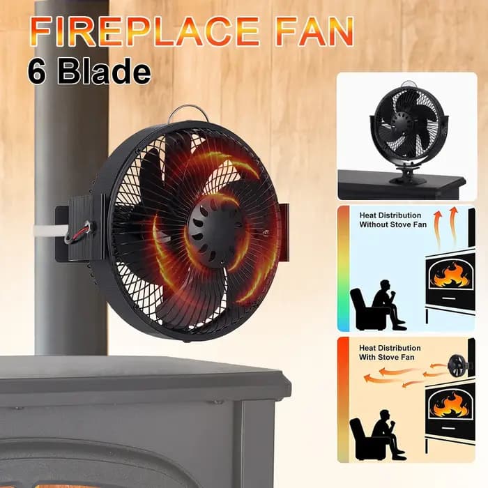 Ventilateur de poêle mural sur pied avec couvercle