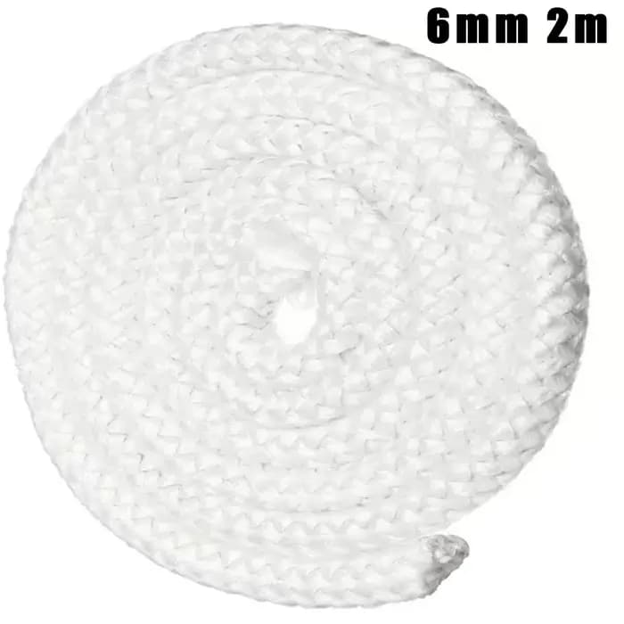 Cordon de joint blanc pour porte de poêle, cordon de cheminée de 2m en fibre de verre pour brûleur à