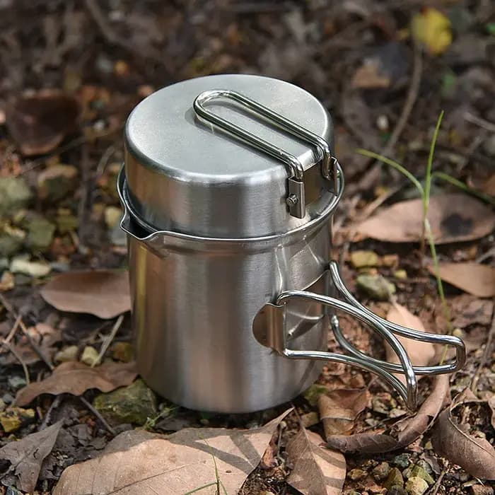 Camping petit poêle à bois en acier Portable bricolage fendu solide esprit