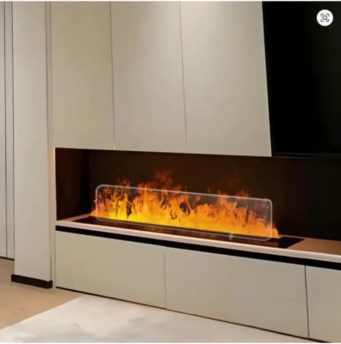 Nouvelle cheminée électrique à vapeur d'eau avec panneaux en verre simulé