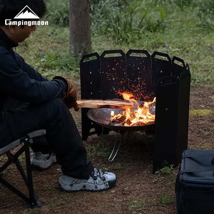 CAMPINGMOON YD-40 YD-50 Grand pare-vent extérieur pour foyer