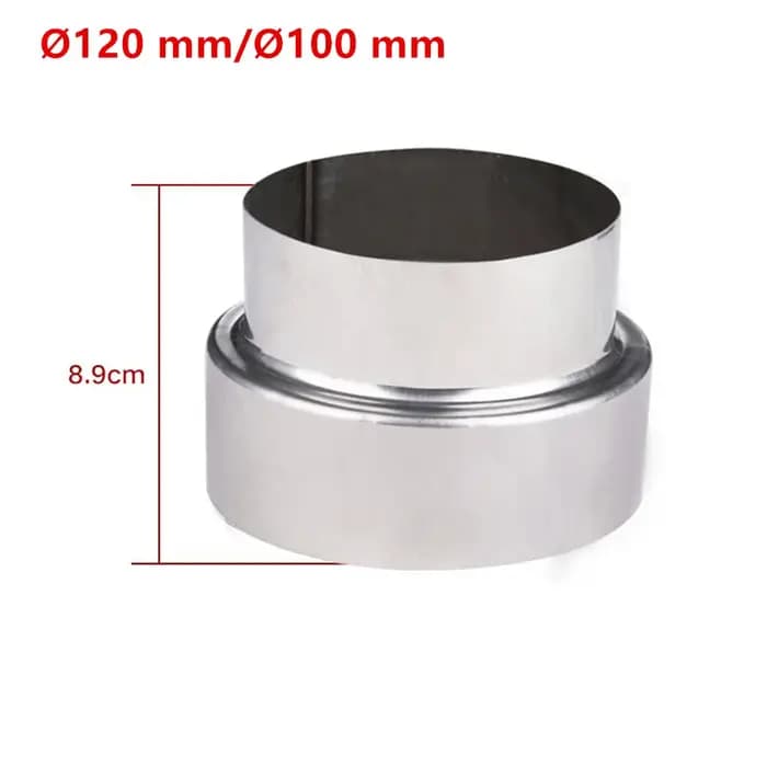 Adaptateur de réduction d'extension de tuyau de poêle en acier inoxydable