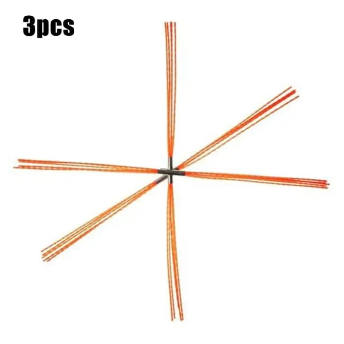 Lot de 3 brosses de nettoyage de cheminée avec tiges flexibles et poils en nylon de rechange