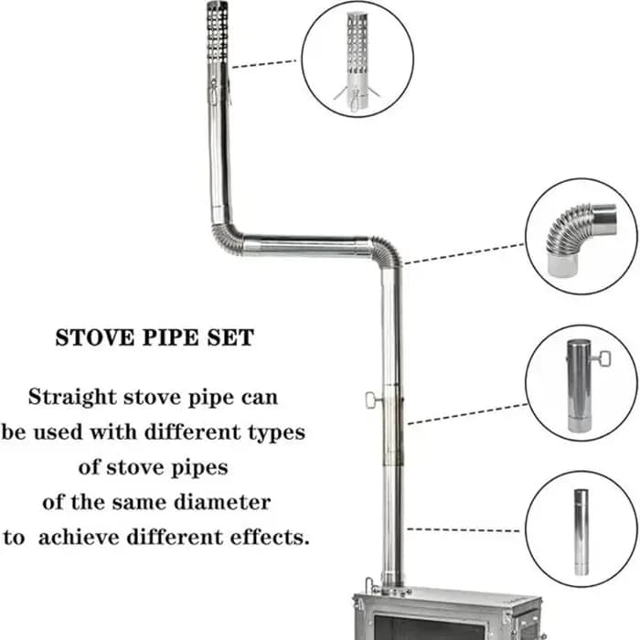Cheminée poêle à usage Multiple pour le chauffage tente