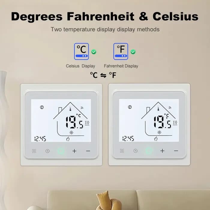Thermostat WiFi intelligent pour chauffage électrique/eau/chaudière à gaz