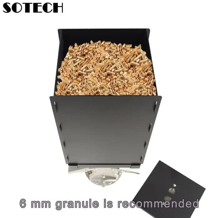 Trémie à granulés en acier inoxydable à alimentation par gravité pour brûleur de poêle