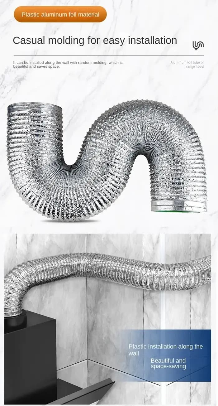 Tuyau de Ventilation en Feuille d'Aluminium Cryptée