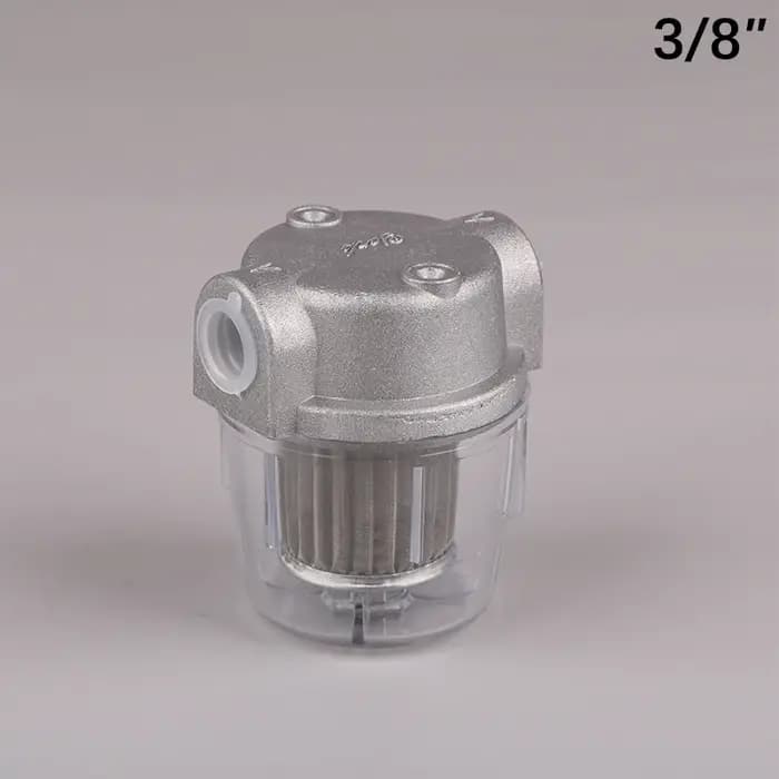 CA 1pc PC/métal 7.5*6cm filtre à huile pour brûleur à mazout Transparent P.C. Tasse 1/4" 3/8" petit