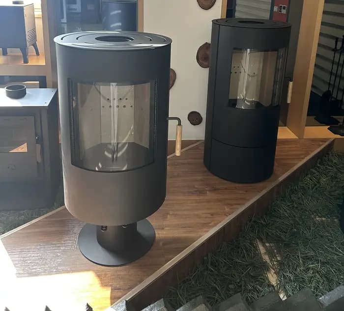 Facile à nettoyer rond salon autoportant environnement maison poêle à bois