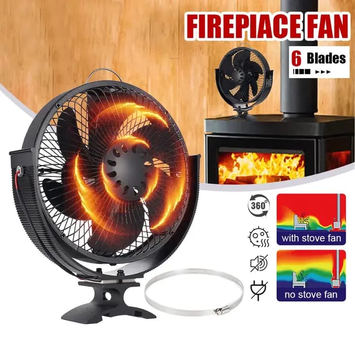 Ventilateur de poêle mural sur pied avec couvercle