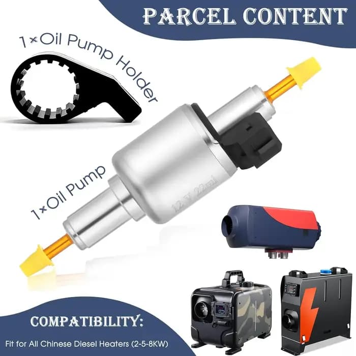 Pompe à carburant pour chauffage diesel 12V/24V 22ML, pompe à huile électrique silencieuse pour chau