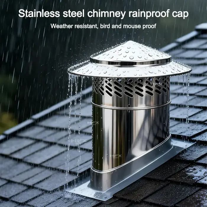 Capot de cheminée durable en acier inoxydable 80/110/160/200 mm