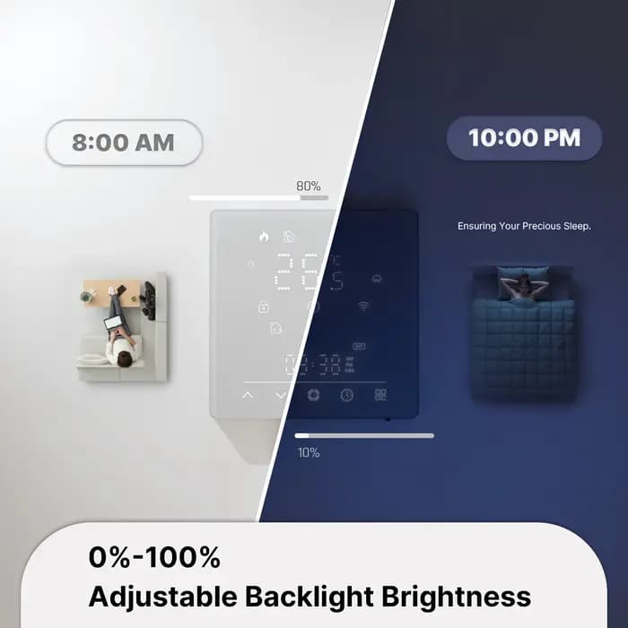 MOES Matter WiFi Thermostat intelligent régulateur de température Tuya chaudière à eau chauffage électrique avec Alexa Google Apple Smartthings