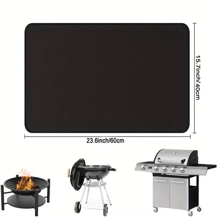 Tapis de Barbecue d'extérieur pour protéger les sols en bois, tapis de foyer résistant à la chaleur,