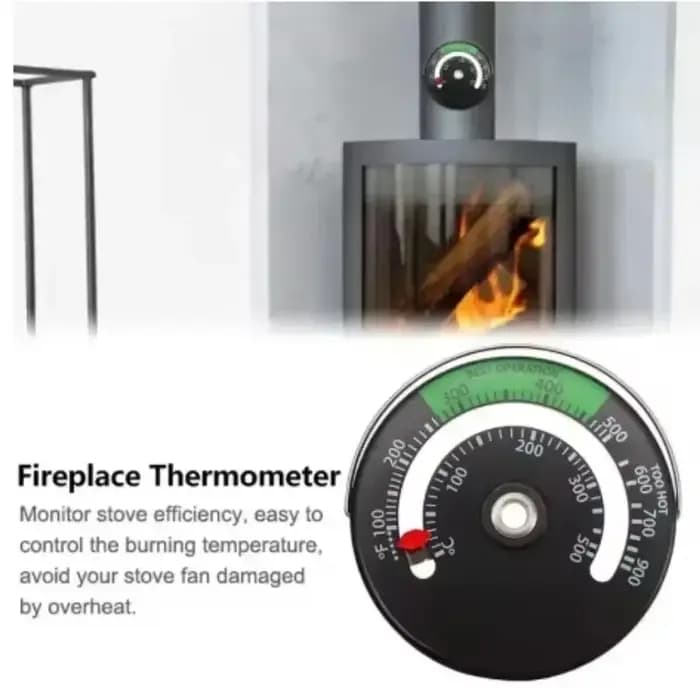 Poêle à bois poêle à granulés chauffage de combustion jauge de température brûleur à bois poêle tuyau ventilateur thermomètre